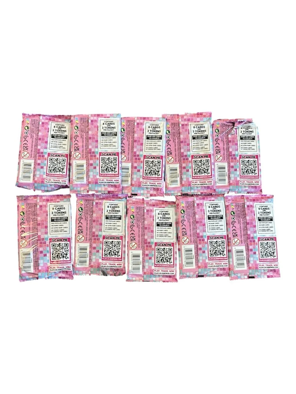 LOL Doll Trading Cards Sealed New 10 Packs Of 8 Cards Each Total 80 Cards